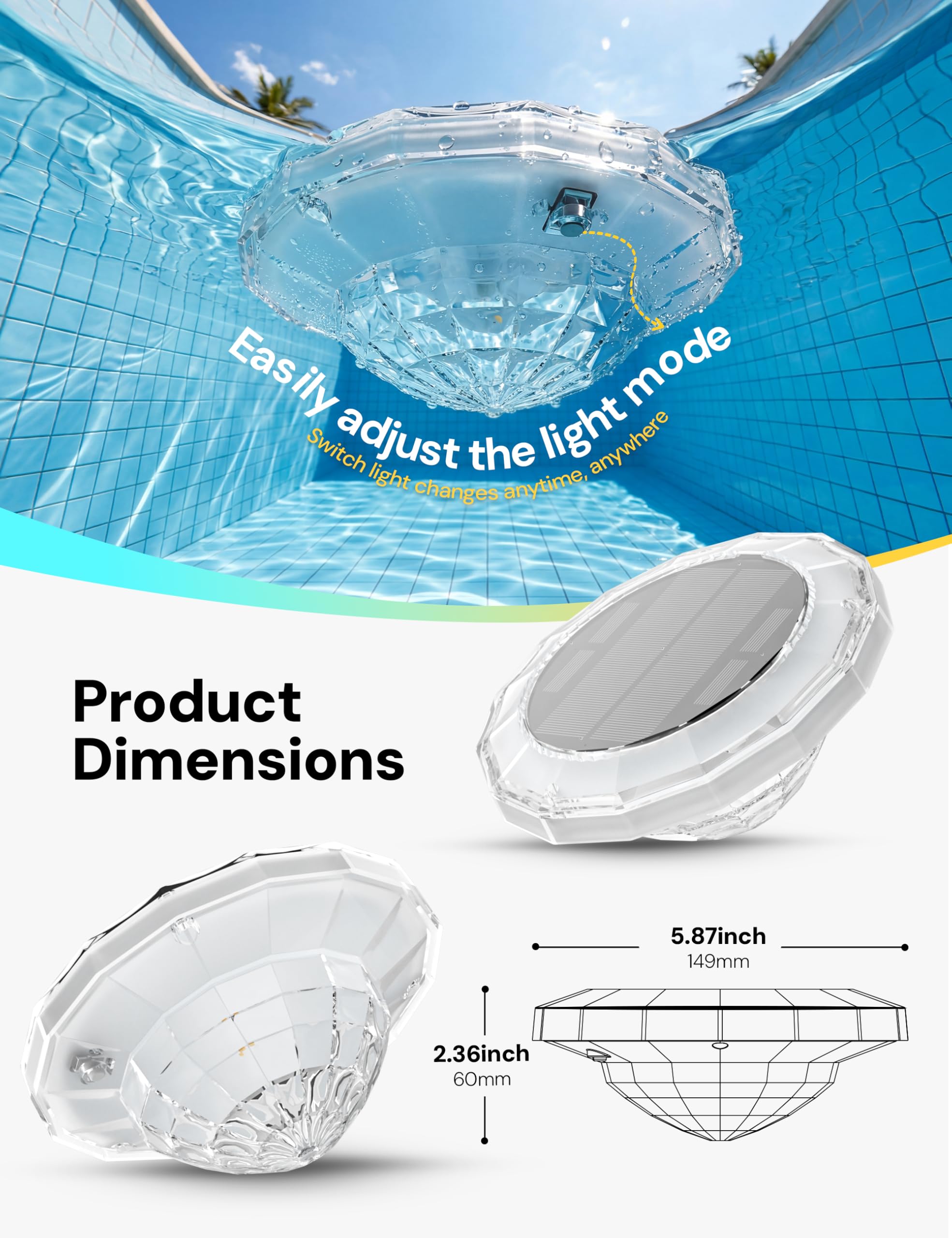 NIORSUN Floating Solar Pool Light installation accessories