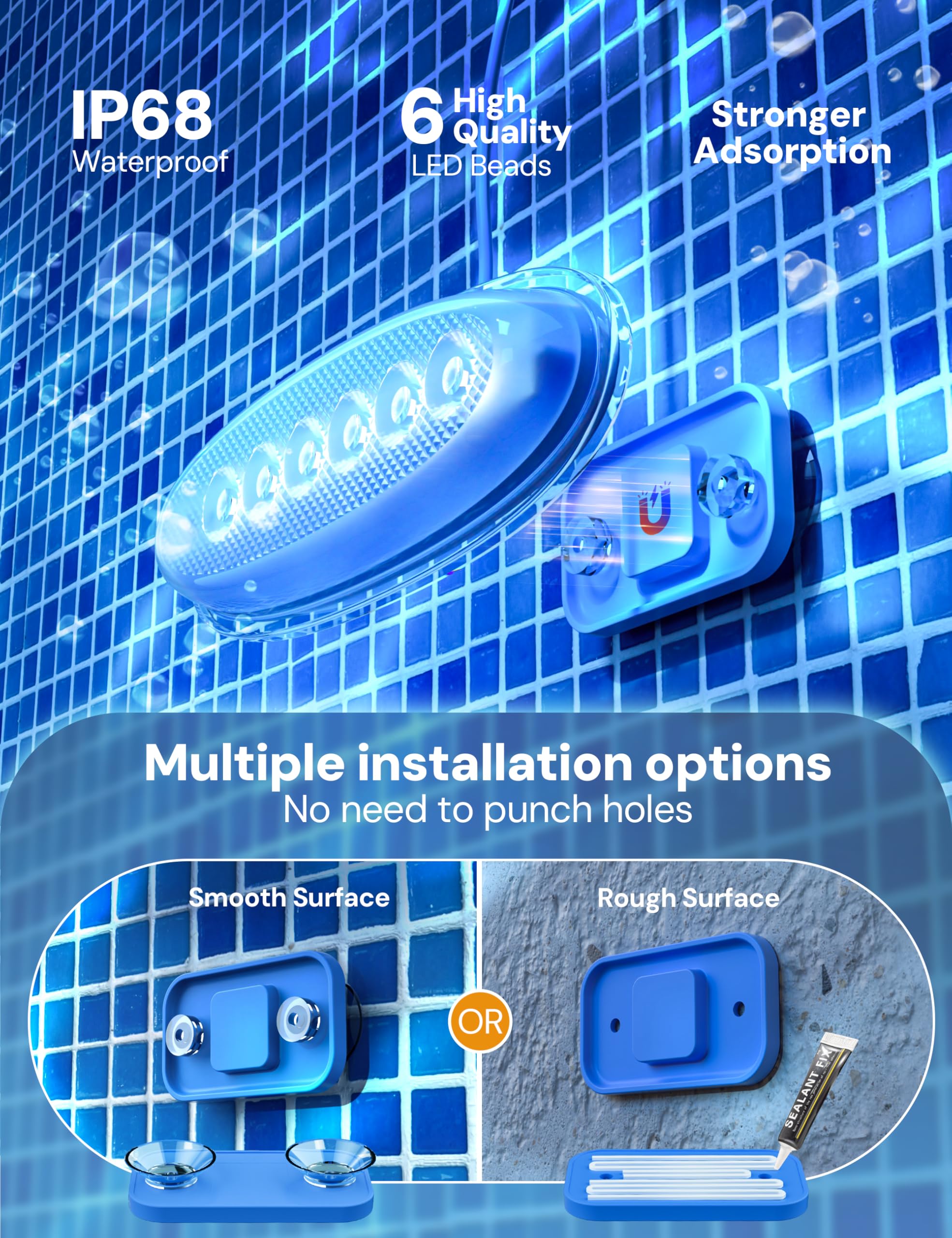 NIORSUN Solar Pool Lights - IP68 waterproof testing
