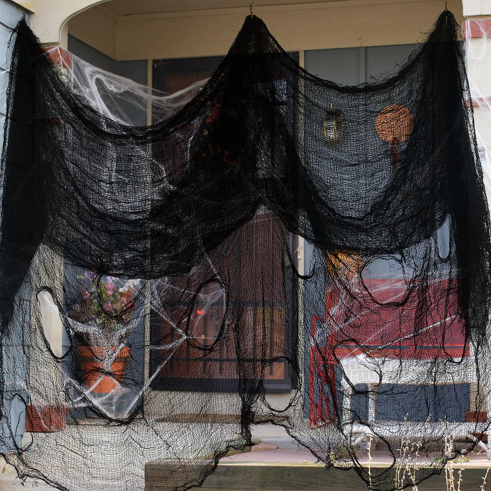 Nirohee Halloween decorations with spooky black cloth