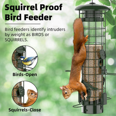 Niser Squirrel Proof Bird Feeder hanging in garden