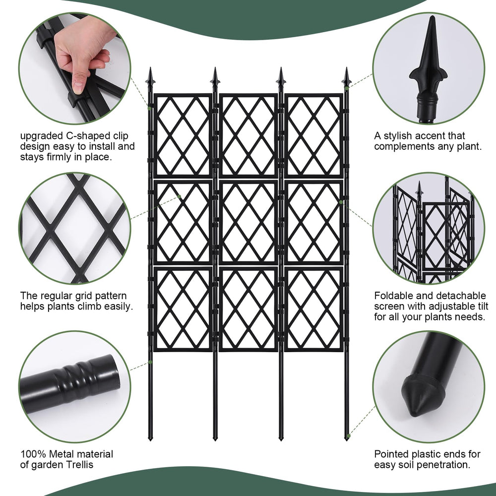 Nisoger Garden Trellis with various plant types