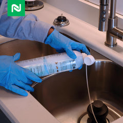 Nisus Nibor-D Insecticide Foam can back view with safety instructions