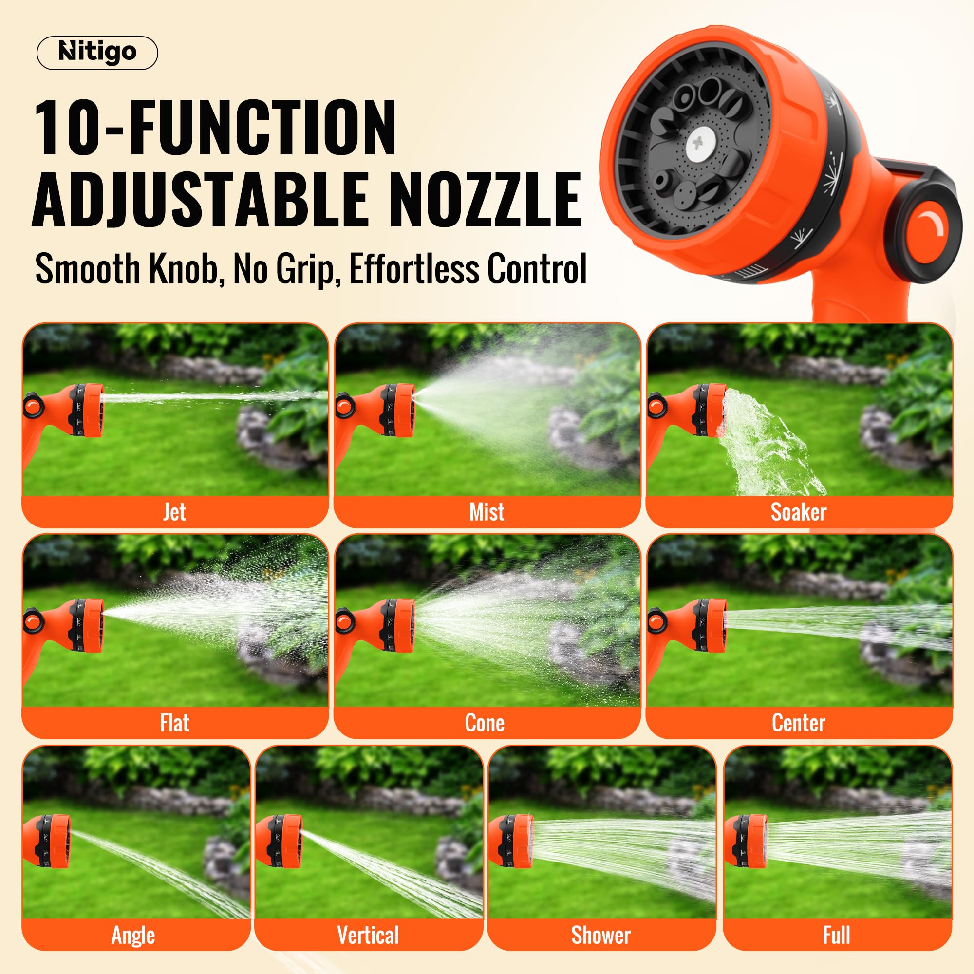 Nitigo Garden Hose packaging and included accessories
