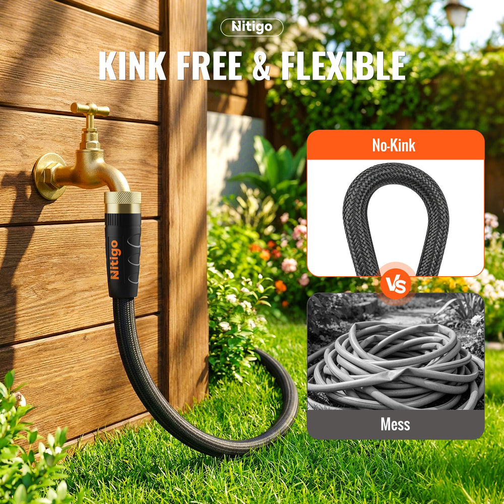 Nitigo Garden Hose rolled up for storage