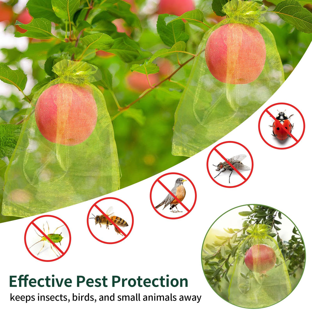 NIUBIER Fruit Protection Bag showing breathable mesh design