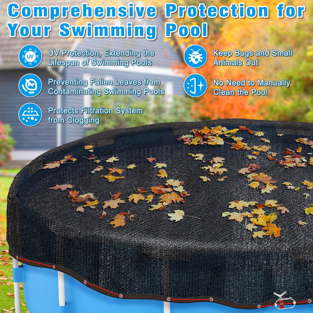 Niuyhe Pool Leaf Net Cover rolled up for storage