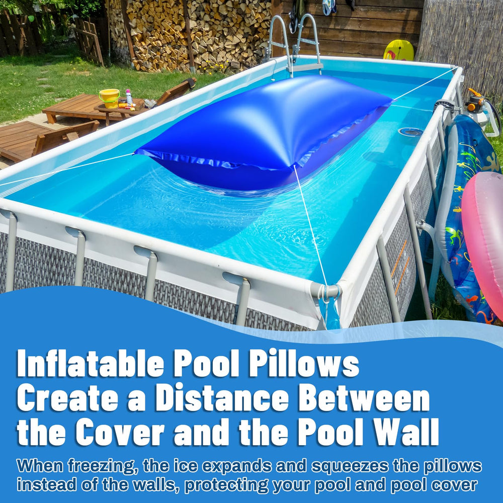 Niuyhe pool pillow in a large above-ground pool