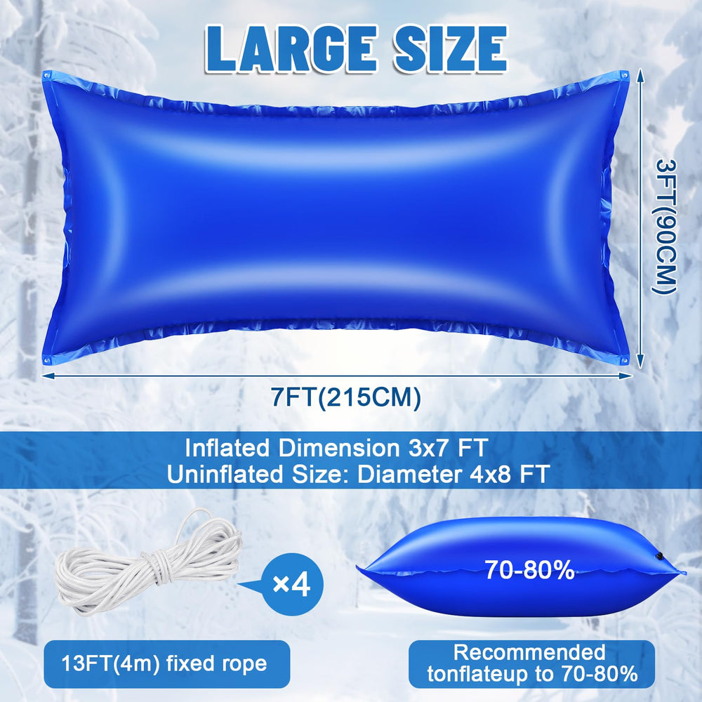 Niuyhe pool pillow packaging showing size and material