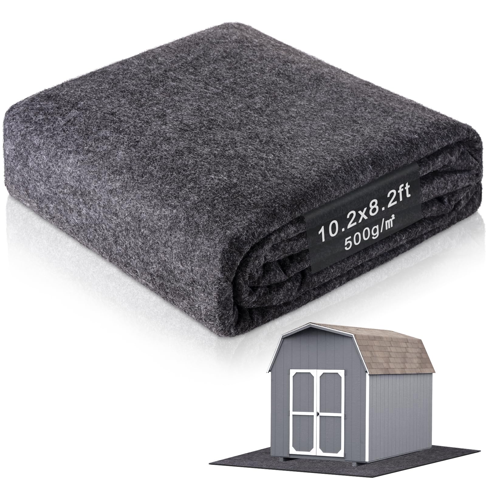 Niuyhe Storage Shed Floor Mat 10.2x8.2ft front view