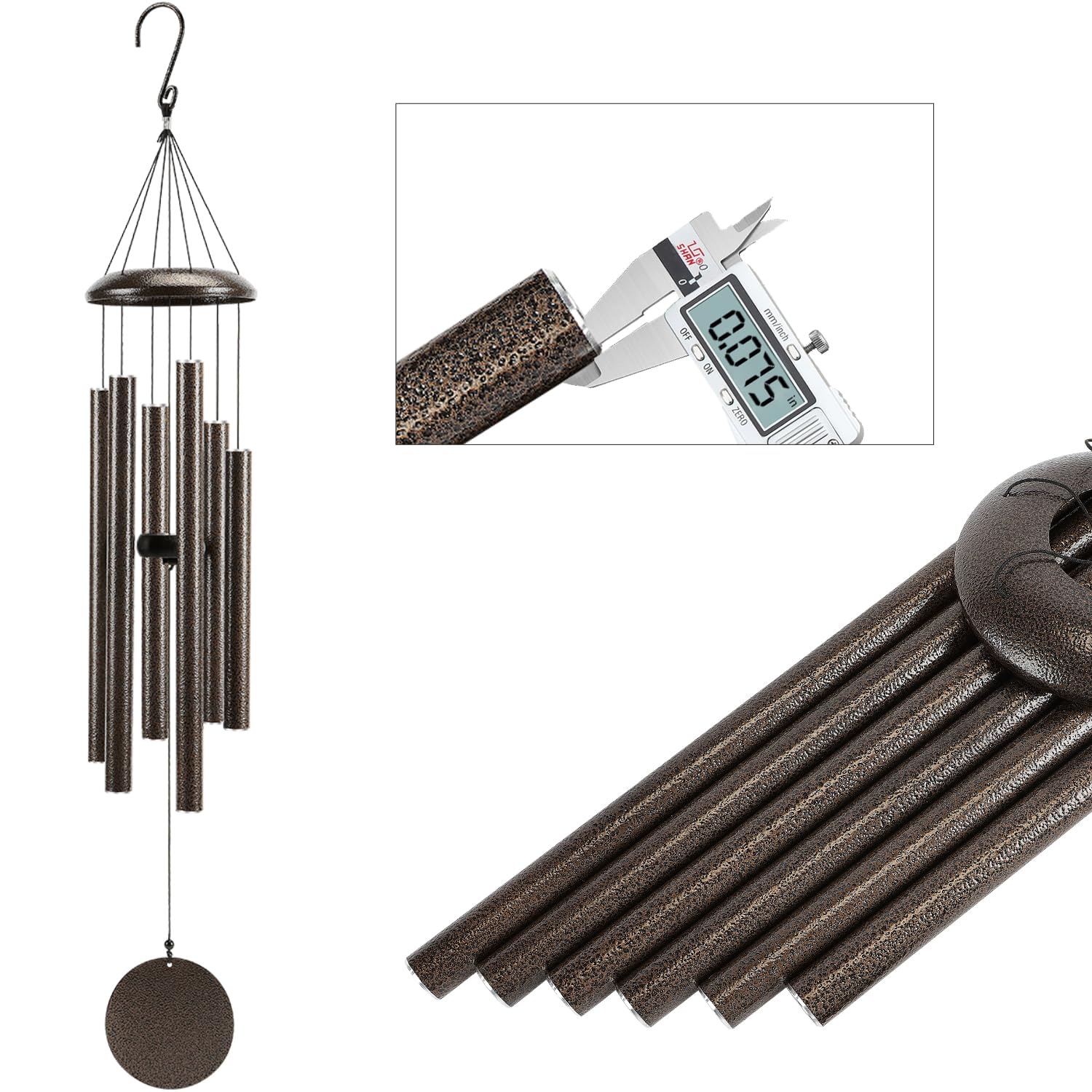 Njeury wind chime elegant design showcased indoors
