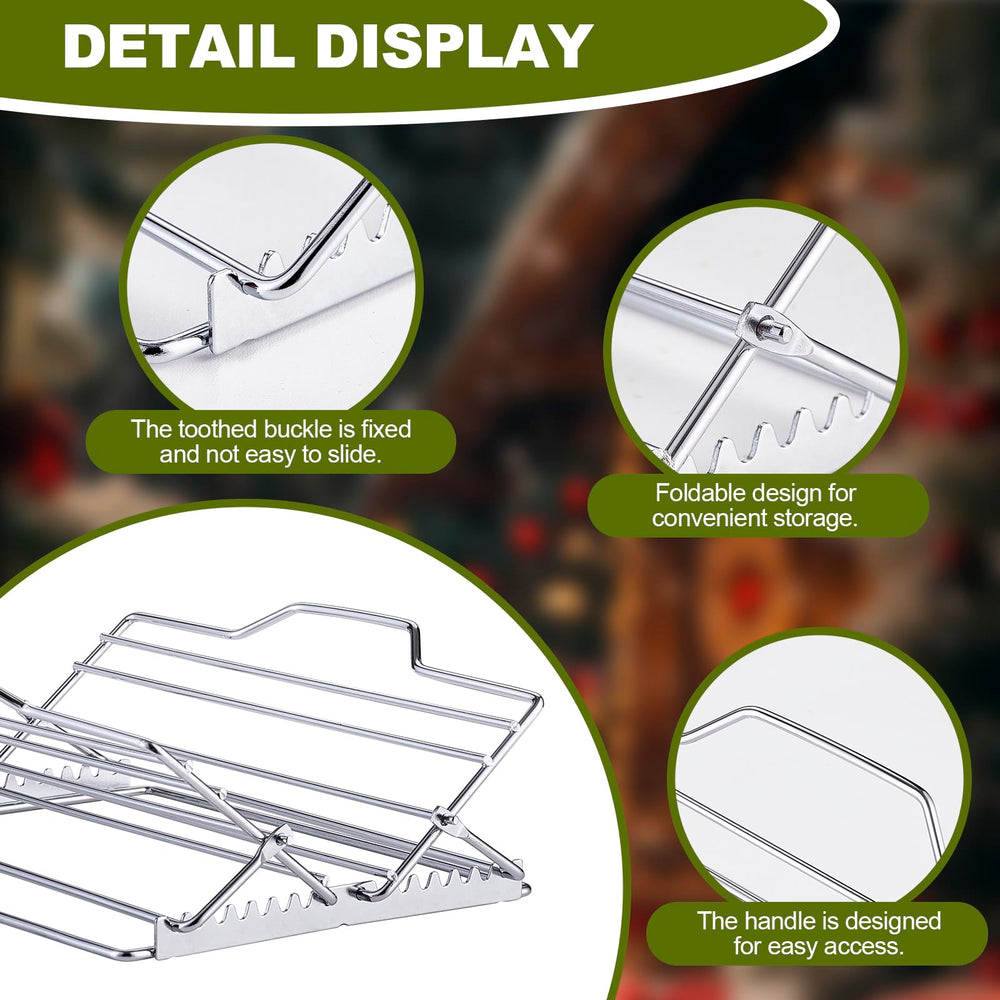 NLOYCOR Roasting Rack compact storage folded flat
