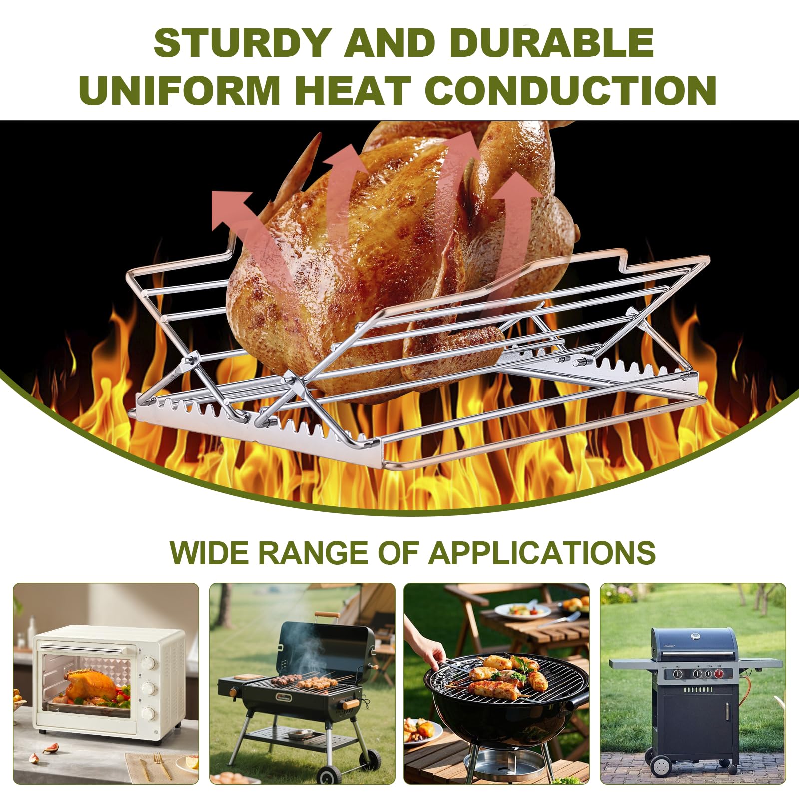 NLOYCOR Roasting Rack in 9x13 pan with chicken