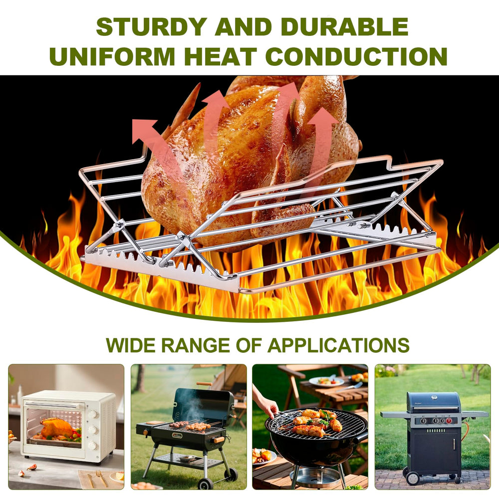 NLOYCOR Roasting Rack in 9x13 pan with chicken