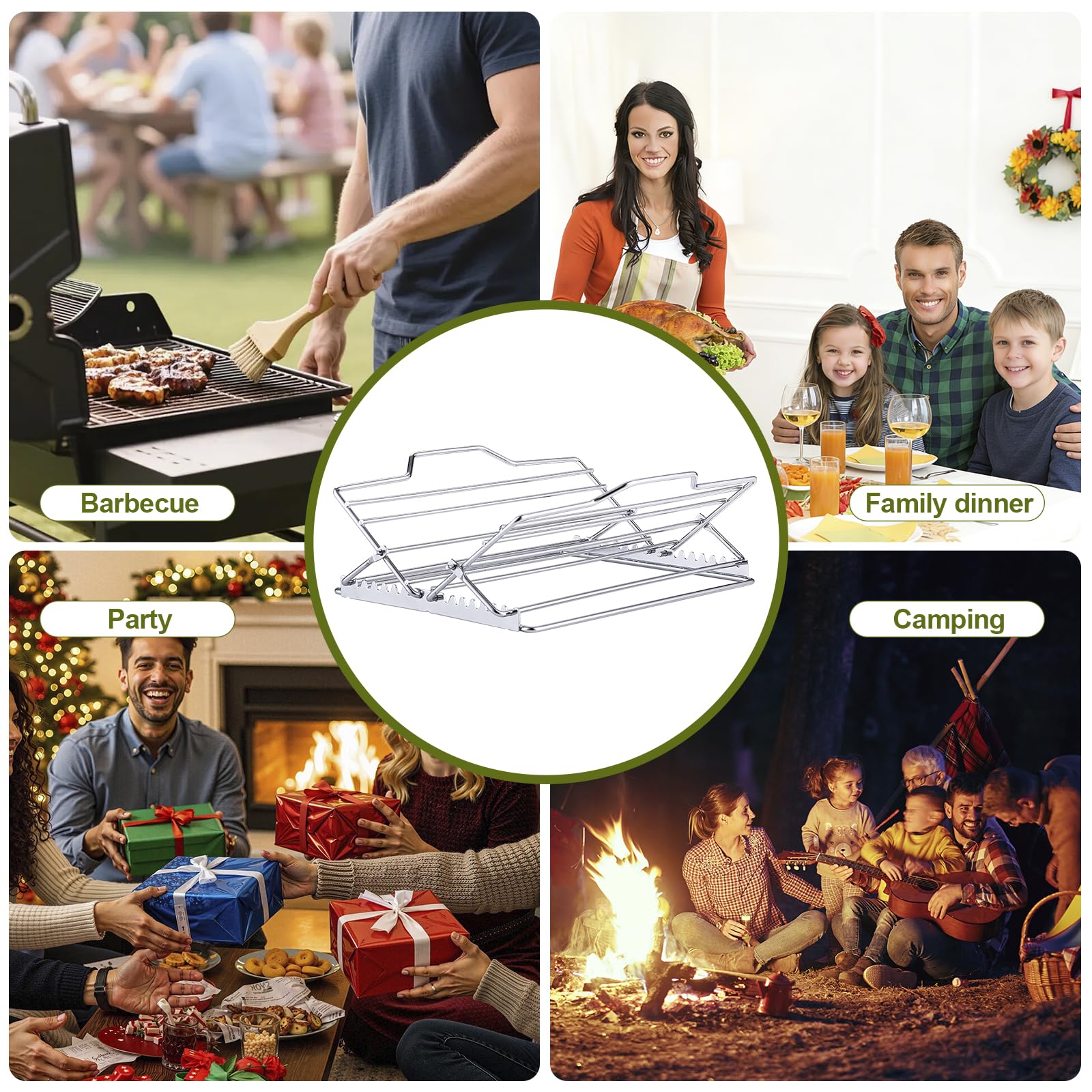 NLOYCOR Roasting Rack with non-slip feet for stability