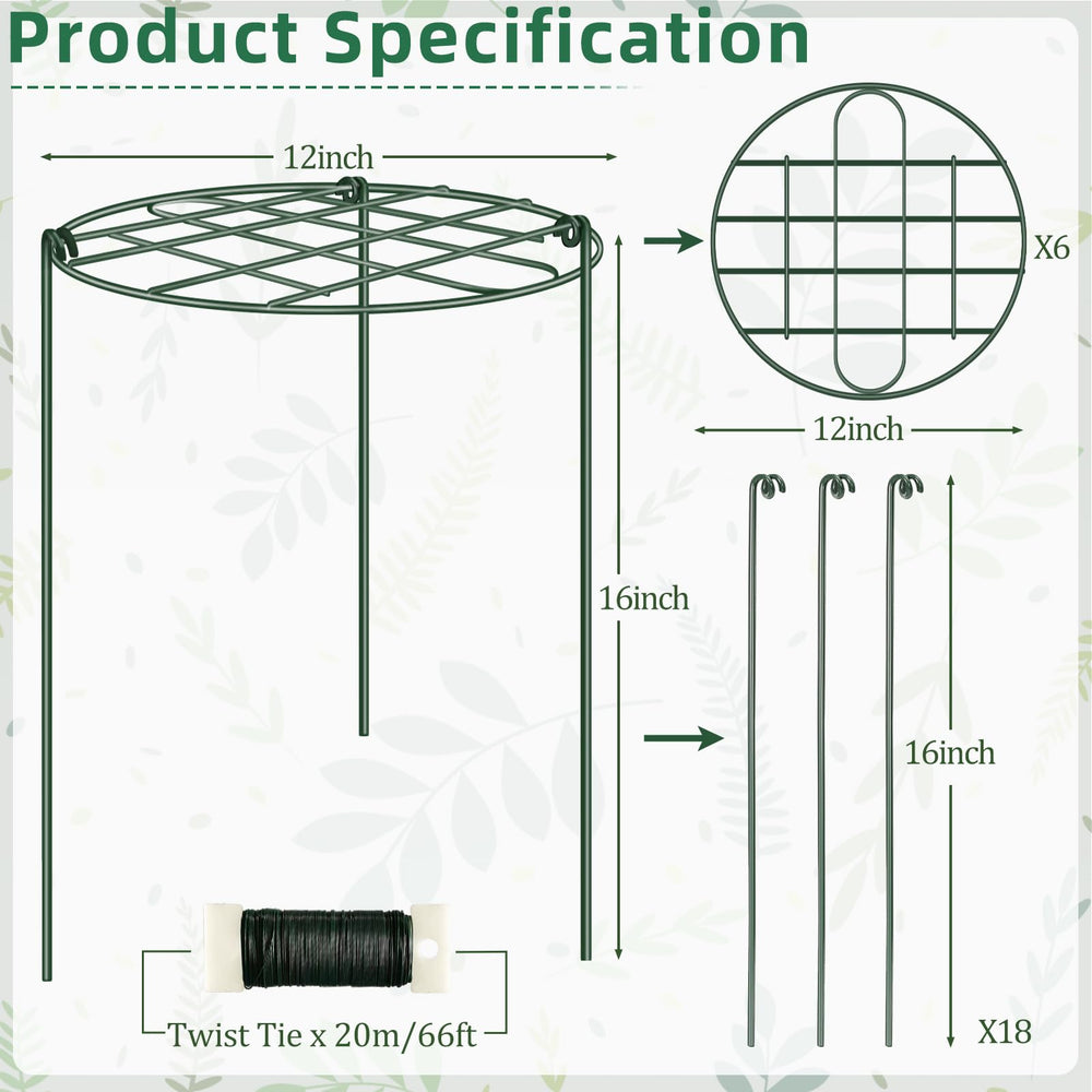 NNG Peony Cage side view with green powder coating