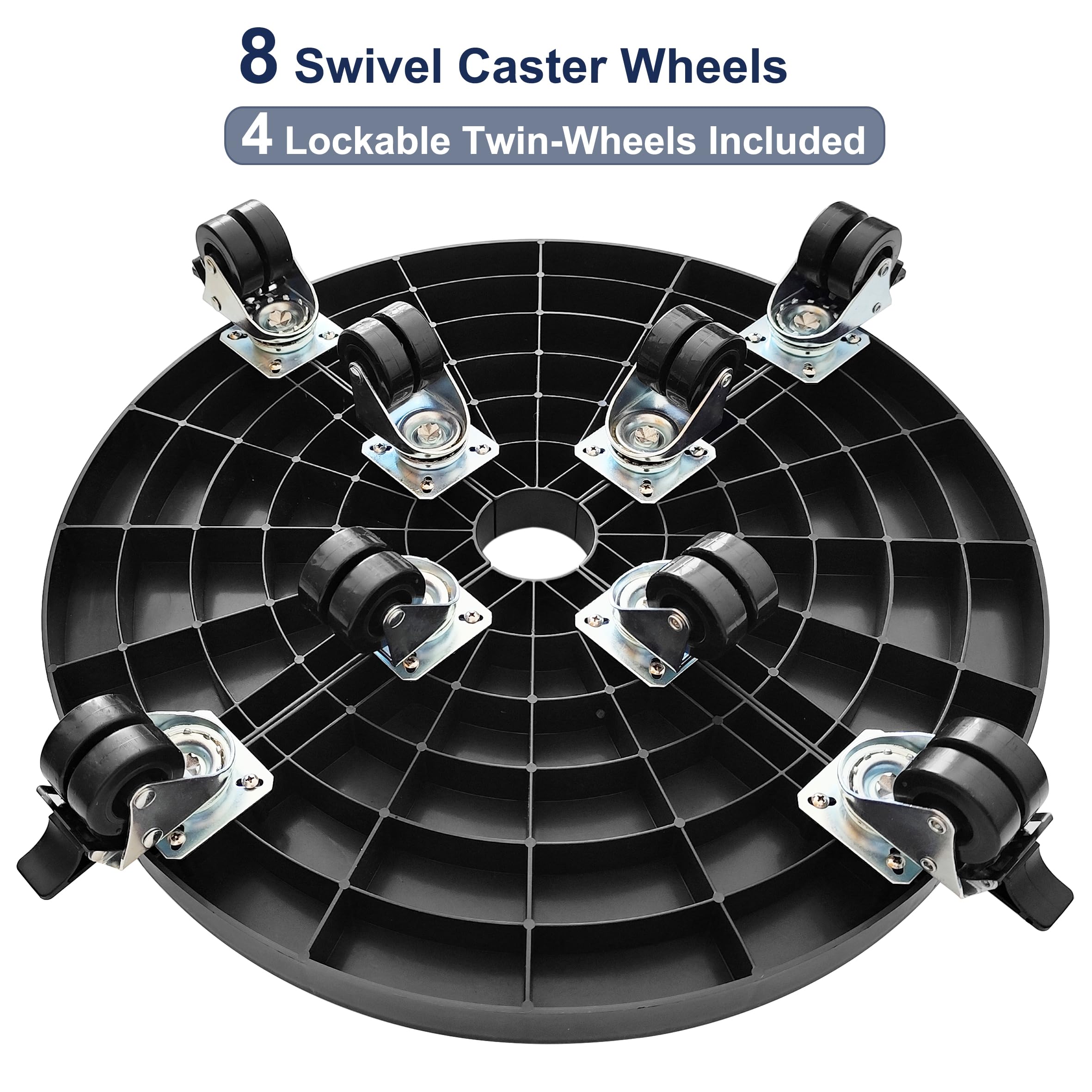 NOAMOO Plant Caddy showing 8 heavy-duty wheels