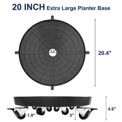 NOAMOO Plant Caddy with a 20-inch planter on top