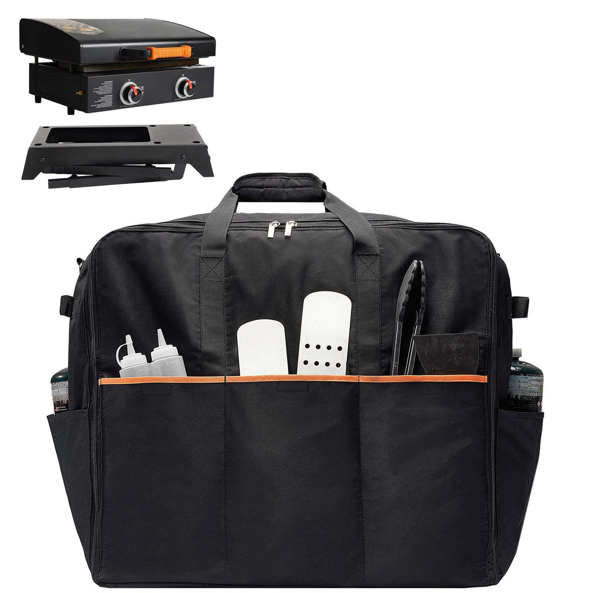 NOELIFE padded carry bag for Blackstone grill front view