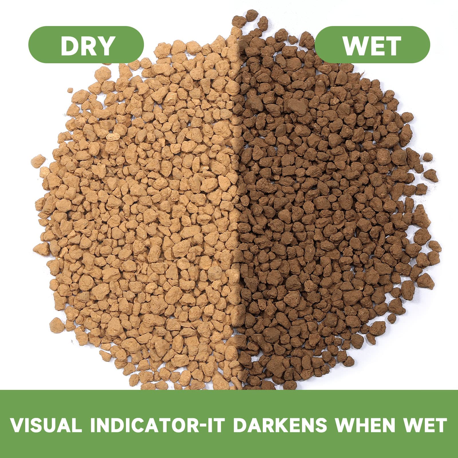 NOHOBE Akadama soil showing visual colour change