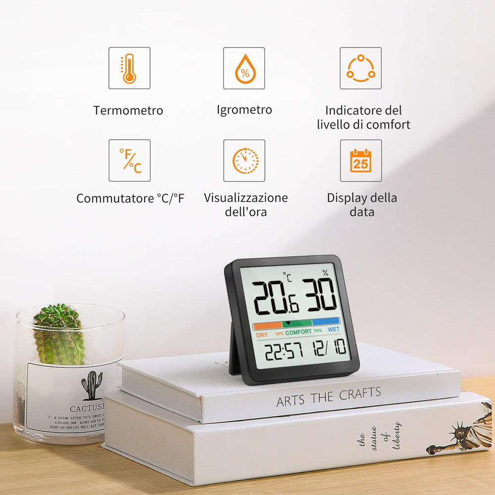 NOKLEAD Digital Hygrometer showing temperature and humidity readings