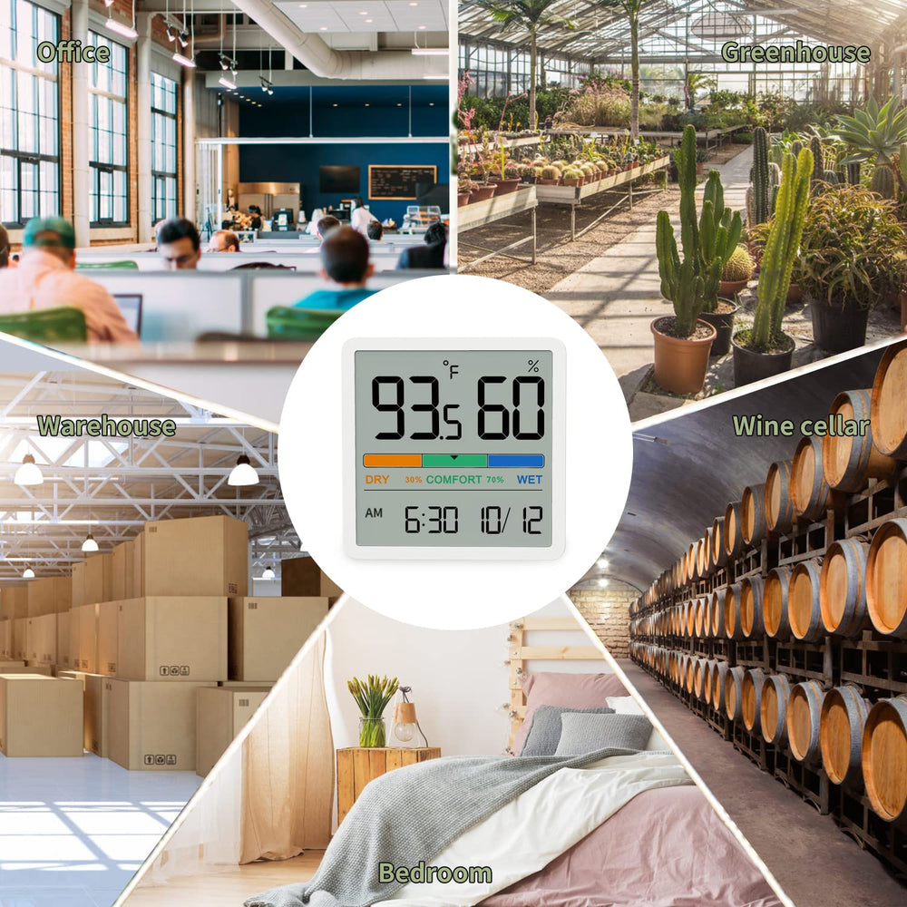 NOKLEAD Digital Hygrometer with adhesive metal for mounting