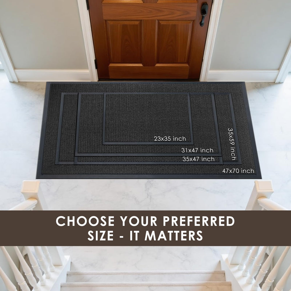 Non-slip backing of Azadx door mat