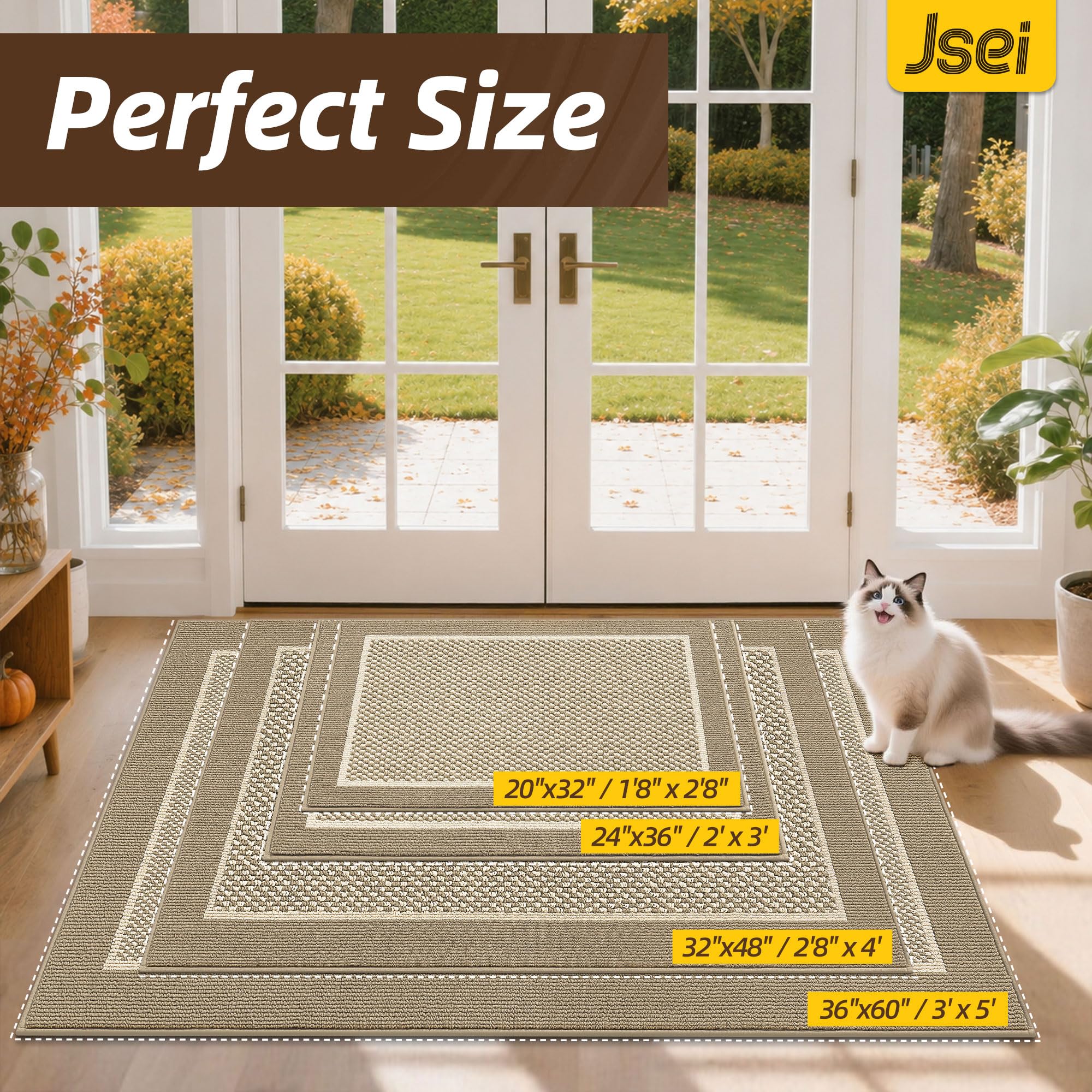 Non-slip backing of JSEI Dirt Trapper Door Mat