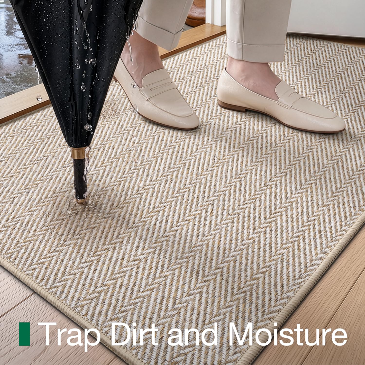 Non-slip backing of LUMI Indoor Door Mat