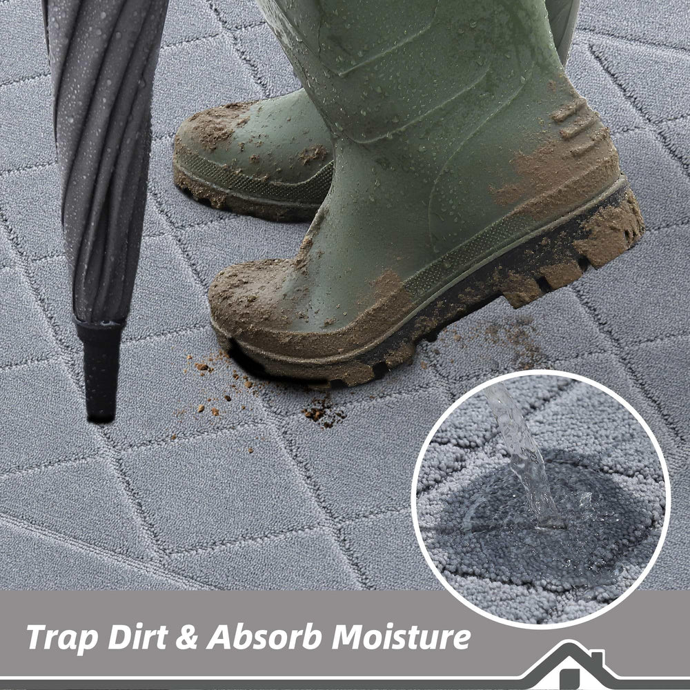 Non-slip backing of the BEQHAUSE Dirt Trapper Doormat