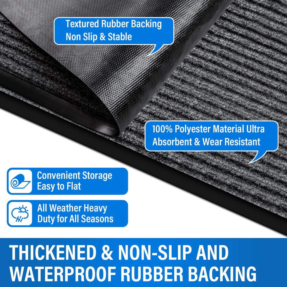 Non-slip rubber backing of EMQIMA doormat