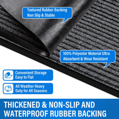 Non-slip rubber backing of EMQIMA doormat