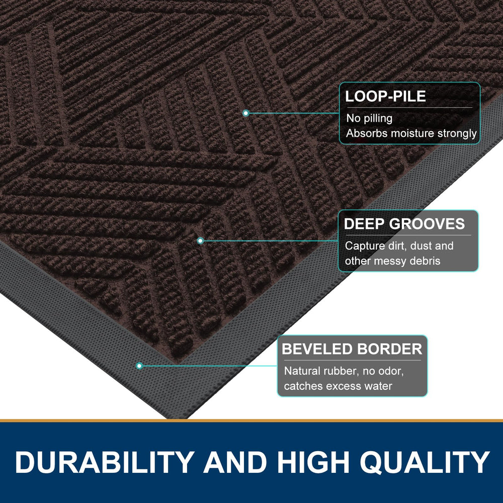 Non-slip rubber backing of Smiry doormat