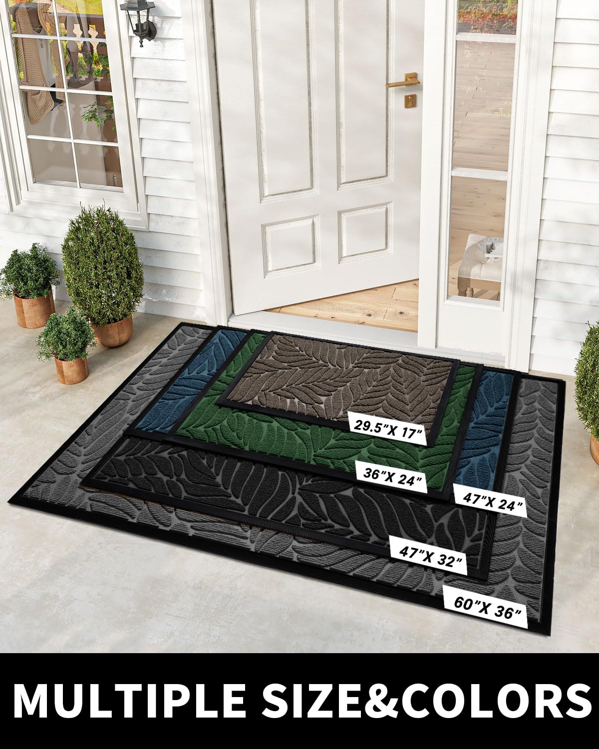 Non-slip rubber backing of Yimobra door mat