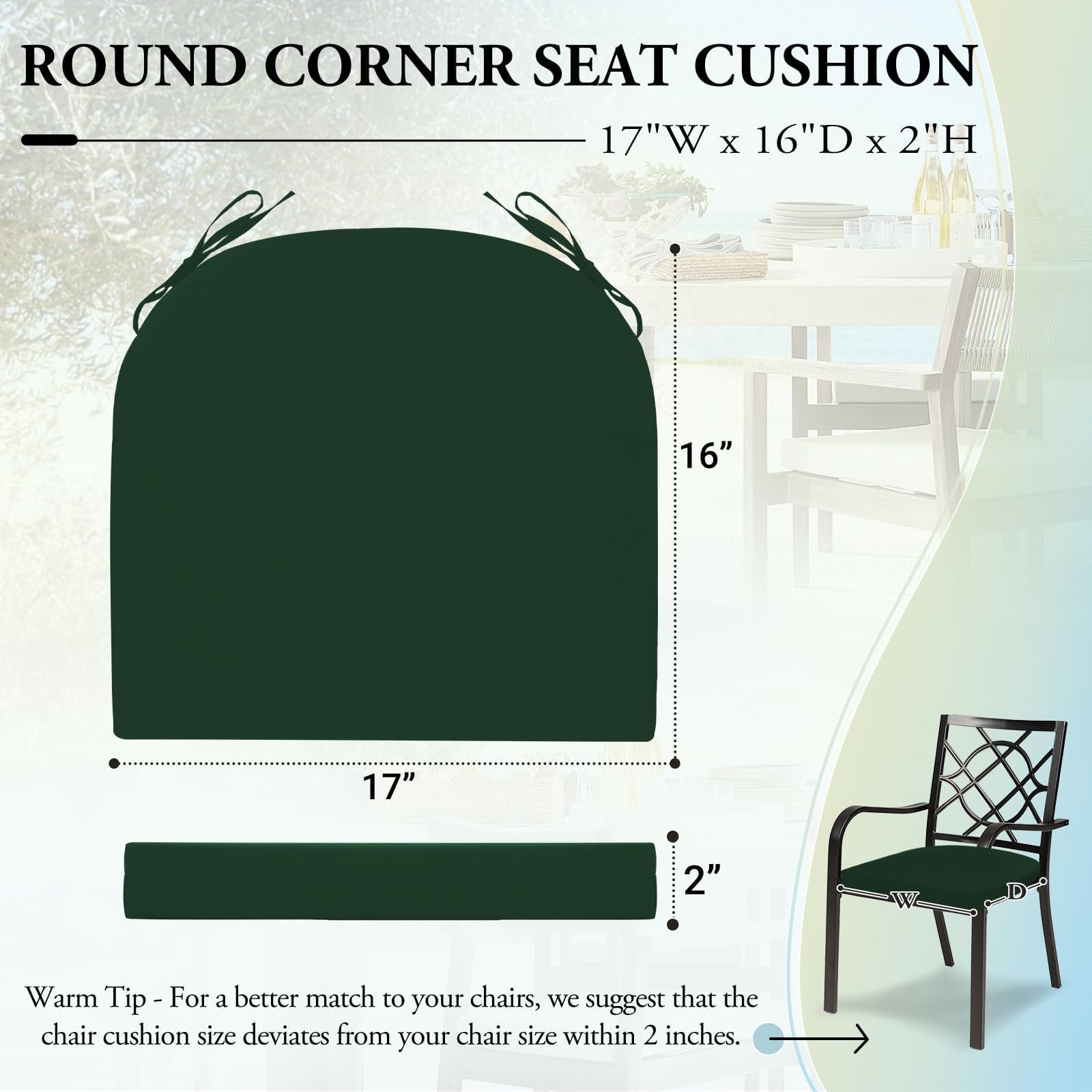 Non-slip straps on Wellsin outdoor cushions