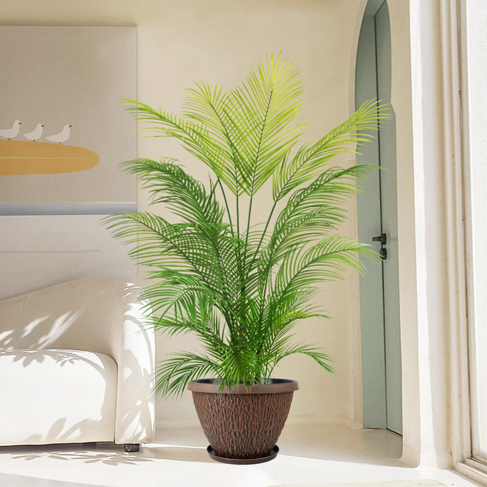 Nooulap 12 Inch Plant Pot filled with Monstera plant