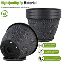 Nooulap 16 inch Imitation Magnolia Plant Pot multiple drainage holes