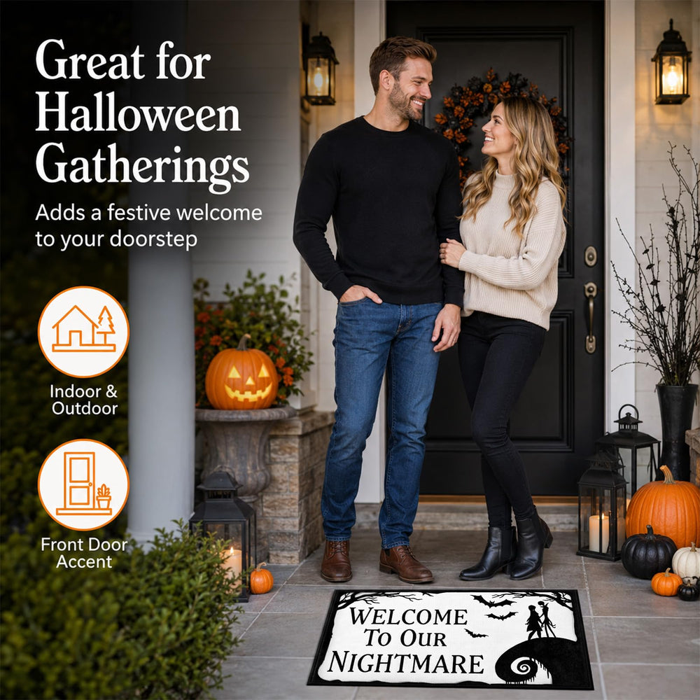 Noravexil Halloween Door Mat folded to show material texture