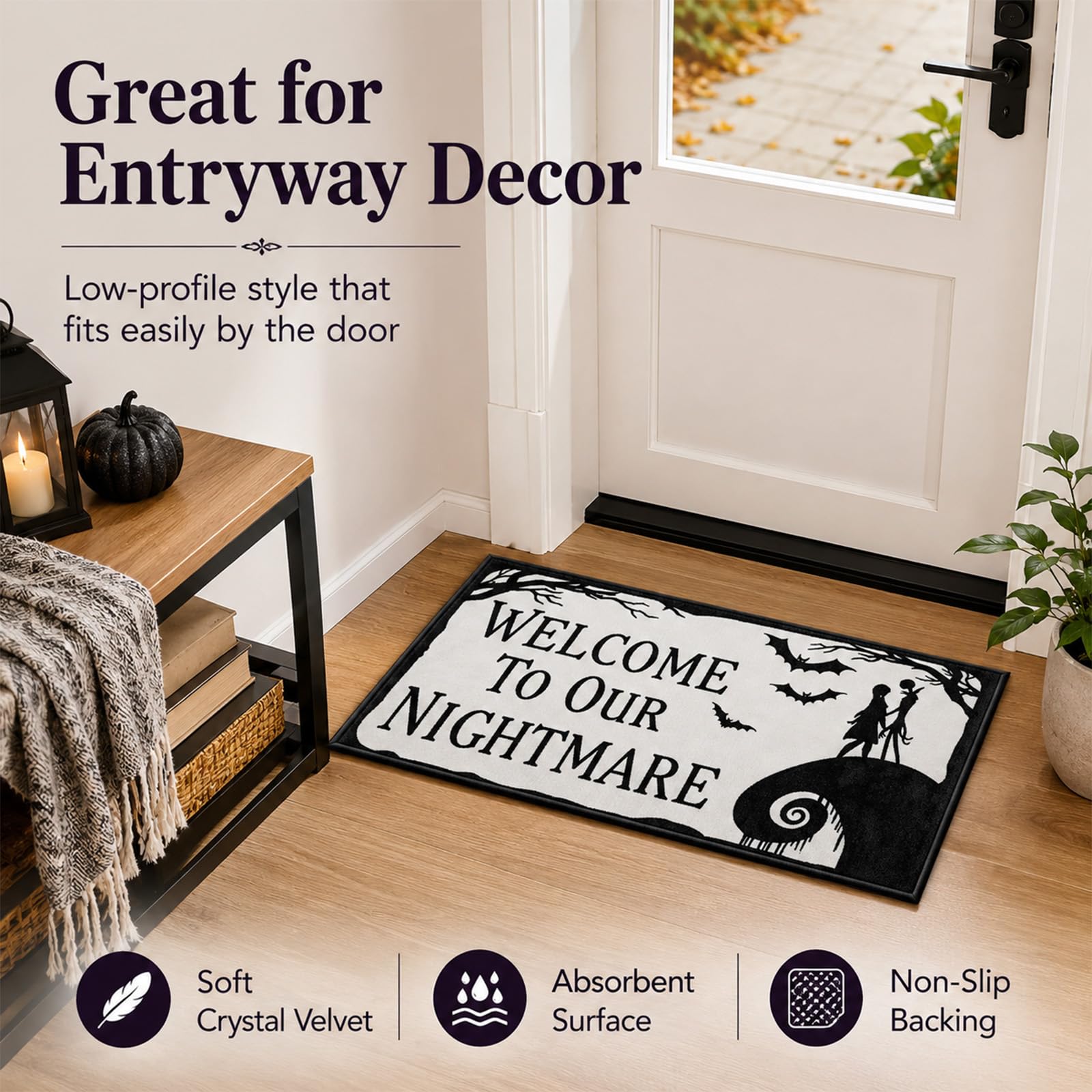 Noravexil Halloween Door Mat showing vibrant design