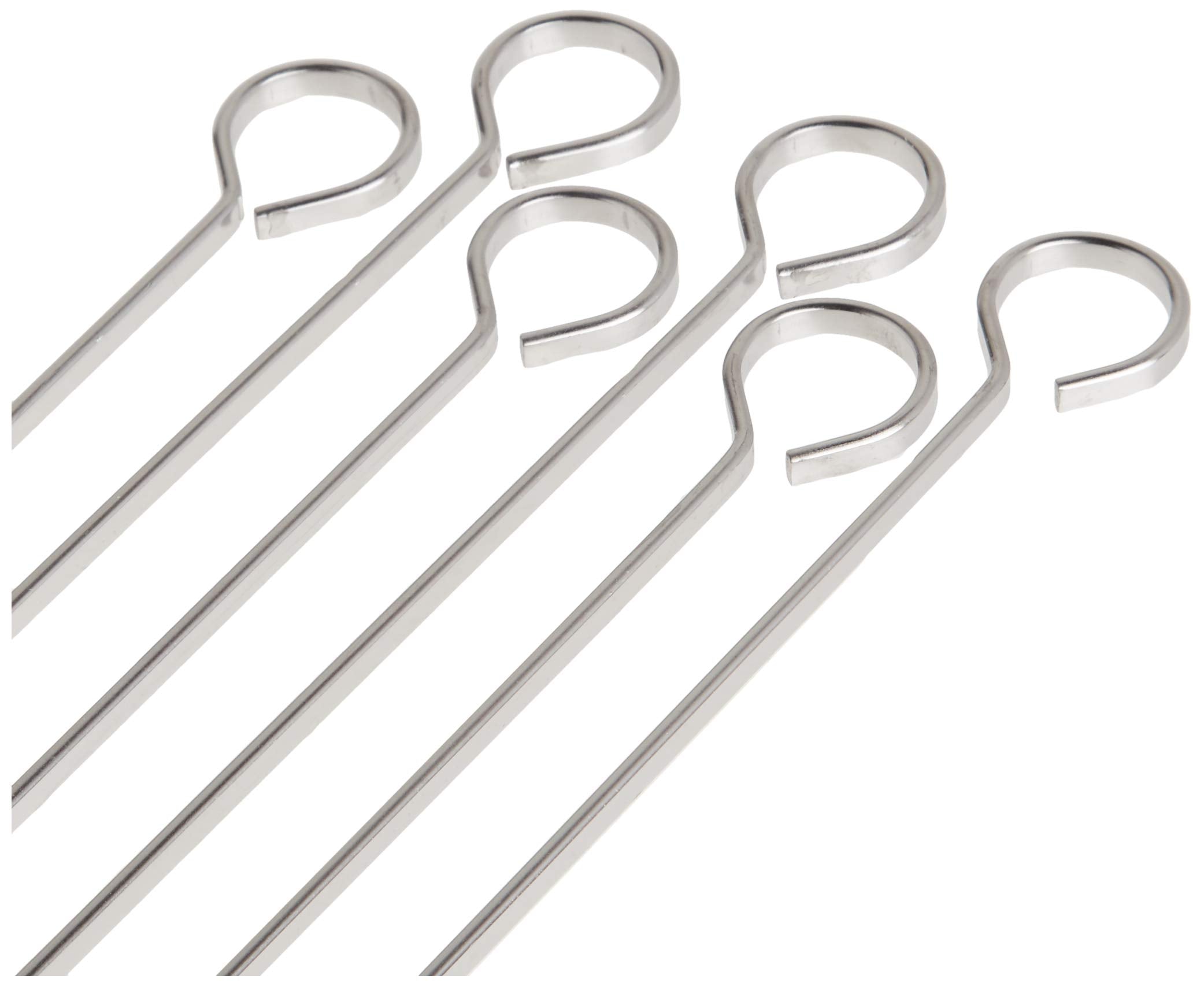 Norpro Stainless Steel Skewers with food on grill
