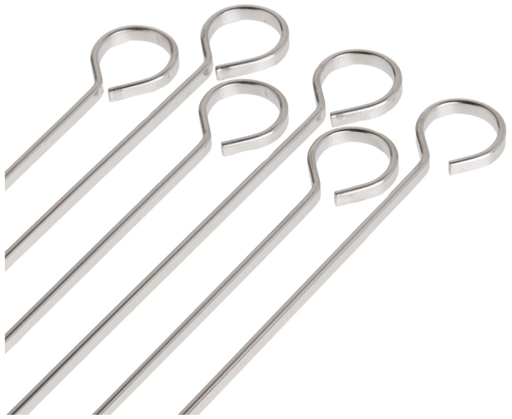 Norpro Stainless Steel Skewers with food on grill