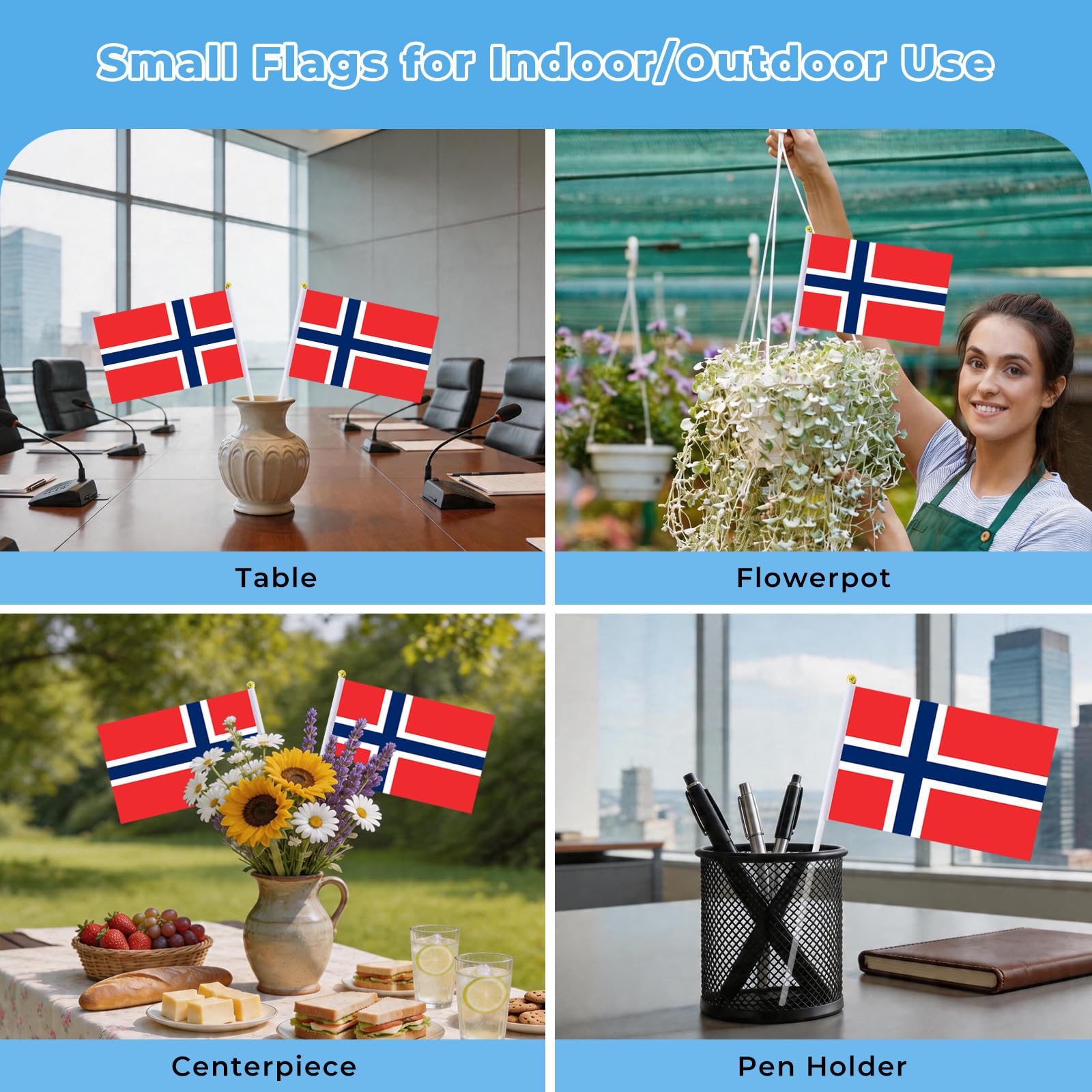 Norway flag being waved at a soccer game