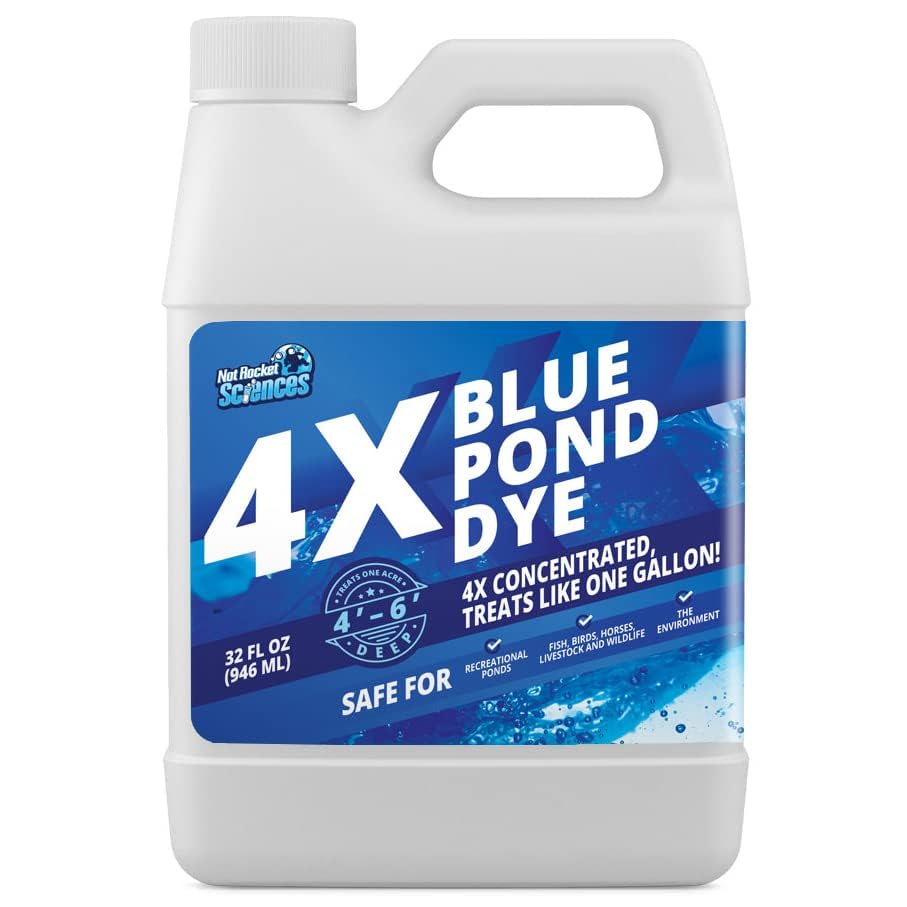 Not Rocket Sciences 4X Blue Pond Dye 32oz with label details