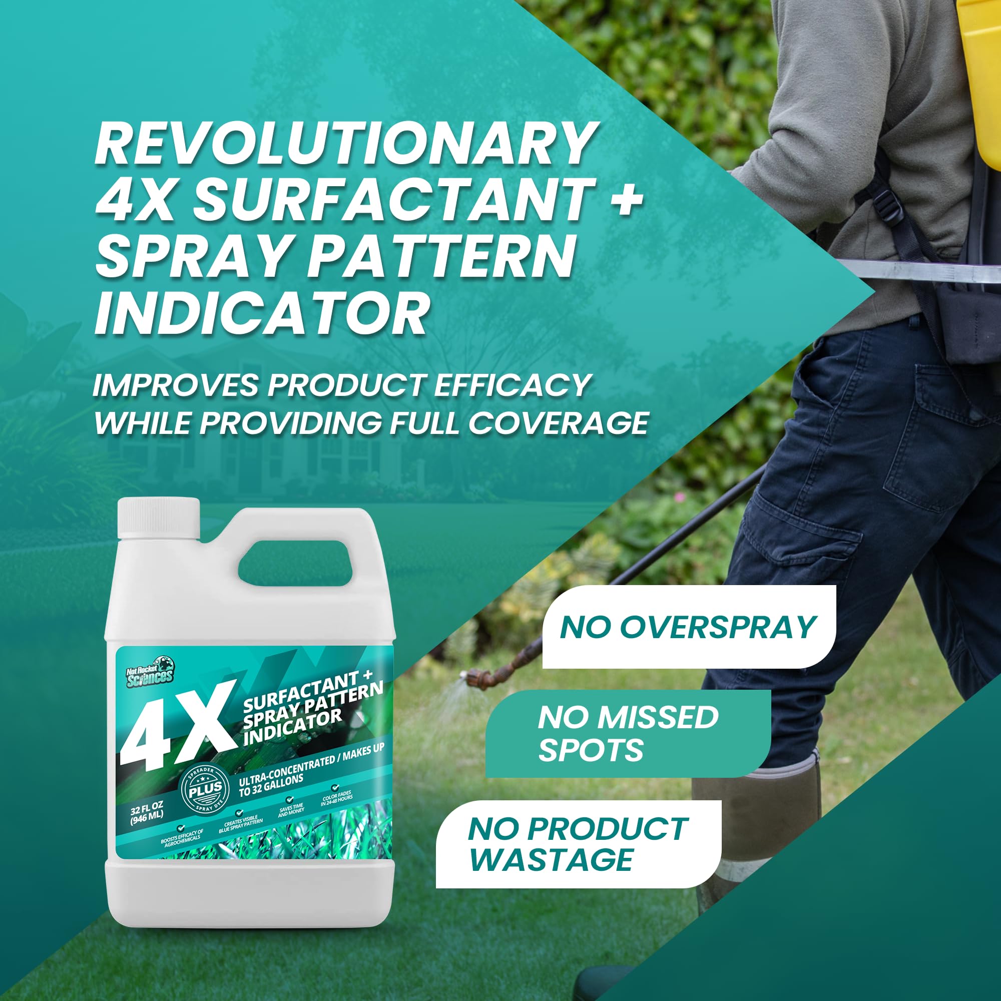 Not Rocket Sciences 4X Surfactant 32oz label detail