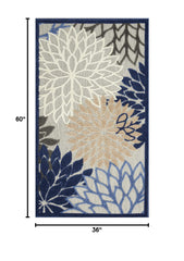 Nourison Aloha 3' x 5' area rug corner detail showing textured pattern