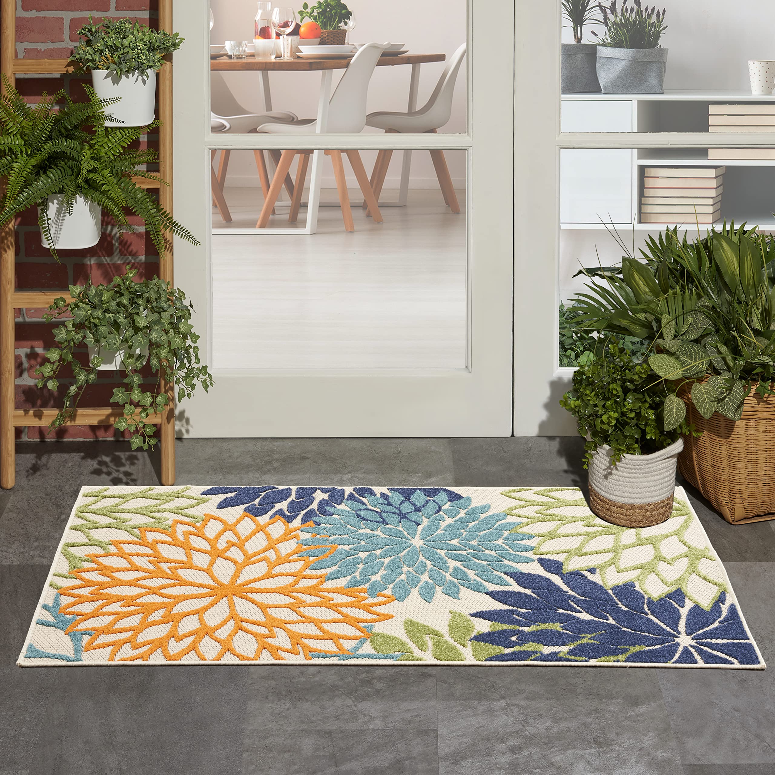 Nourison Aloha 36" x 60" Multi-Color rug front view