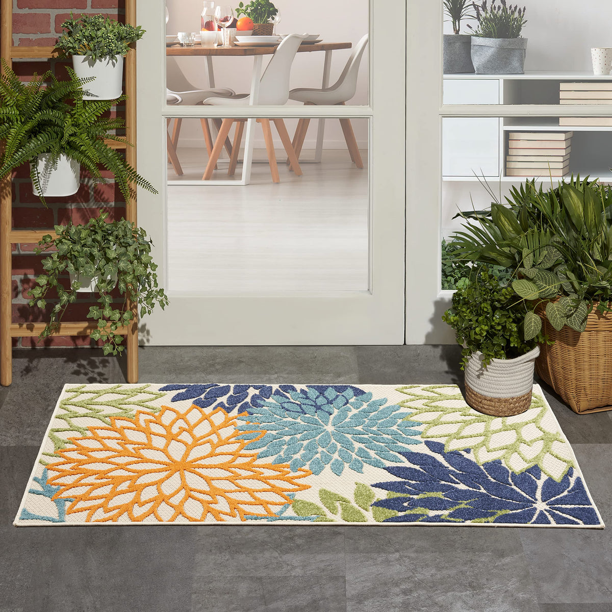 Nourison Aloha 36" x 60" Multi-Color rug front view