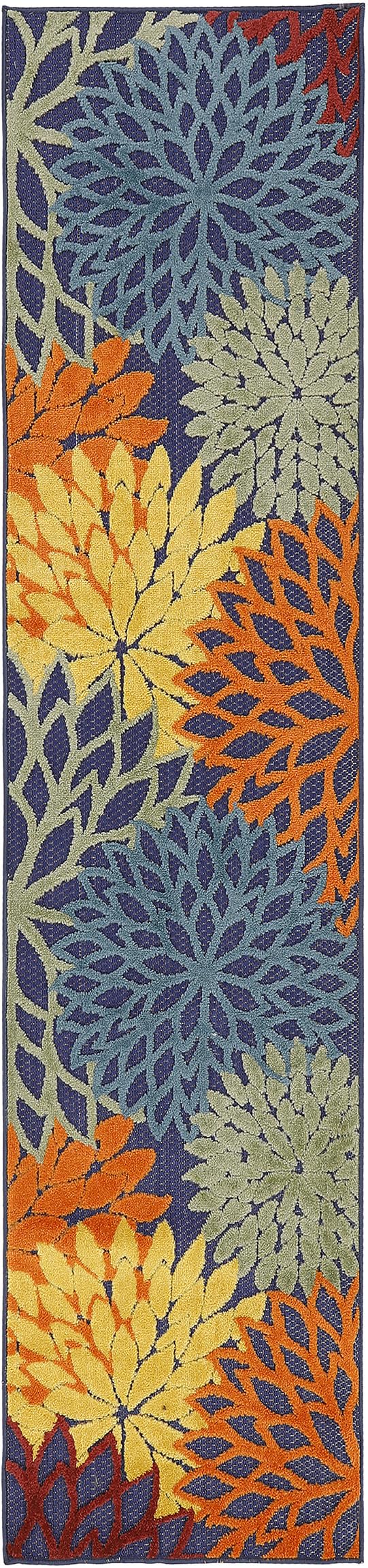 Nourison Aloha area rug displayed on a patio