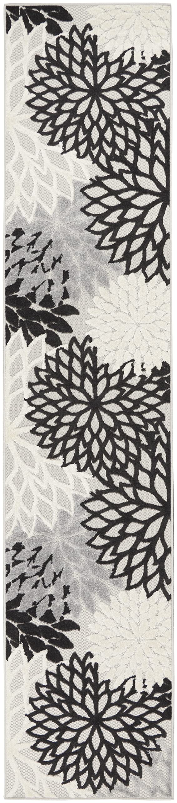 Nourison Aloha area rug displayed on a patio