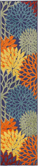 Nourison Aloha area rug displayed on a patio