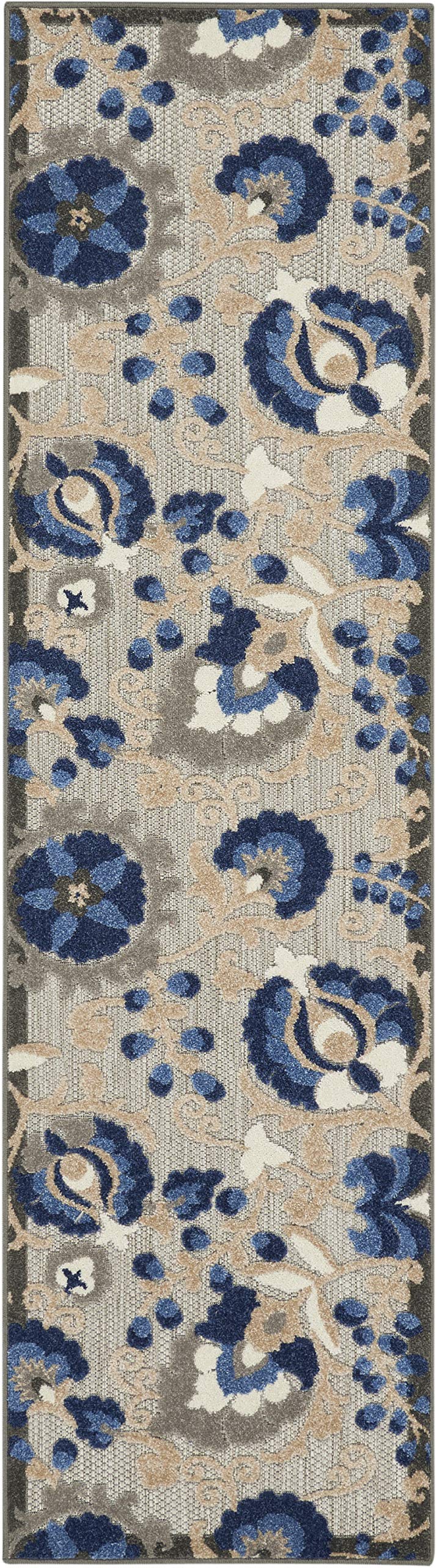 Nourison Aloha Area Rug displayed on a patio setting